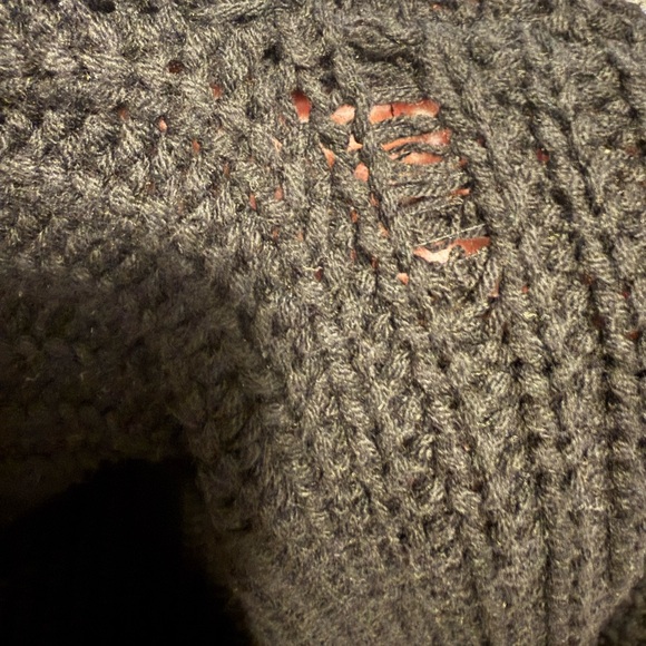 FREE PEOPLE Swim Too Deep Turtleneck Sweater Black Small - Picture 7 of 7